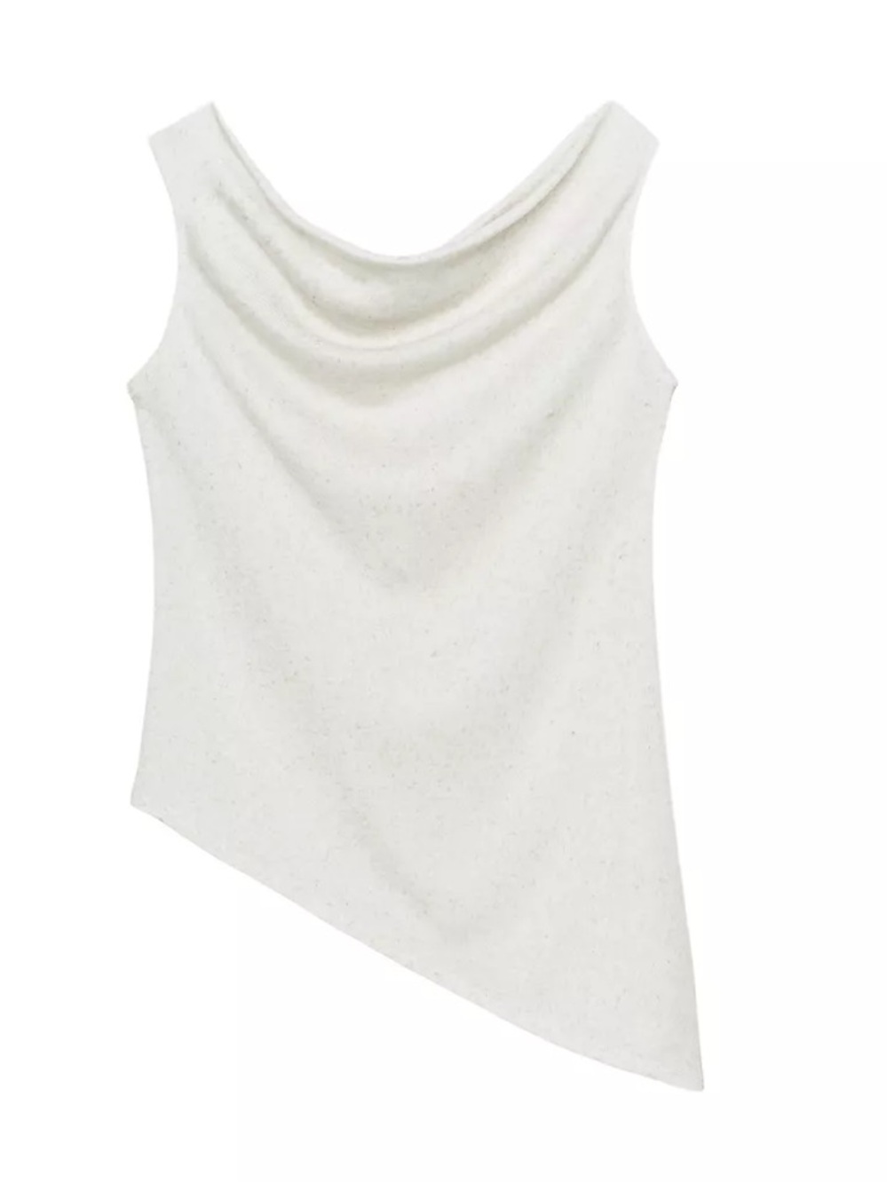 Zara asymmetric rustic top
